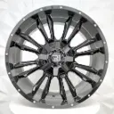 RIN 22X10 6-139.7 R1 SPORT LP32 GLOSS BLACK+RIVETS HOLES ET-18 CB78.1