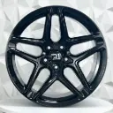 RIN 18X9.5 5-114.3 R1 SPORT QC1812 GLOSS BLACK ET22 CB73.1