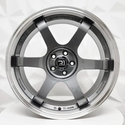 [181529F] RIN 18X8 5-100 R1 SPORT A003 GUNMETAL MACHINE LIP ET38 CB73.1
